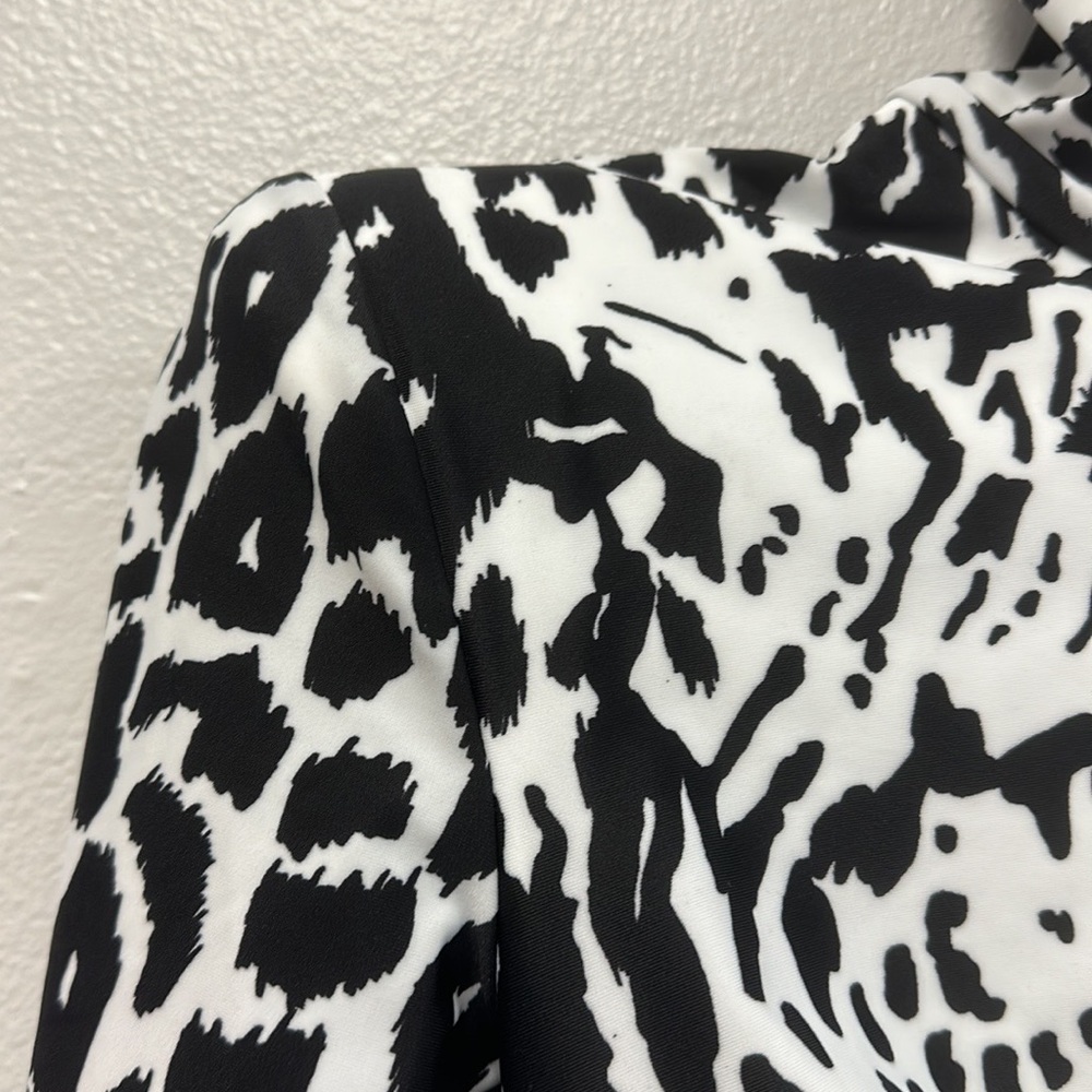Black & White Ryan Leopard Night Out Dress - Picture 3 of 7